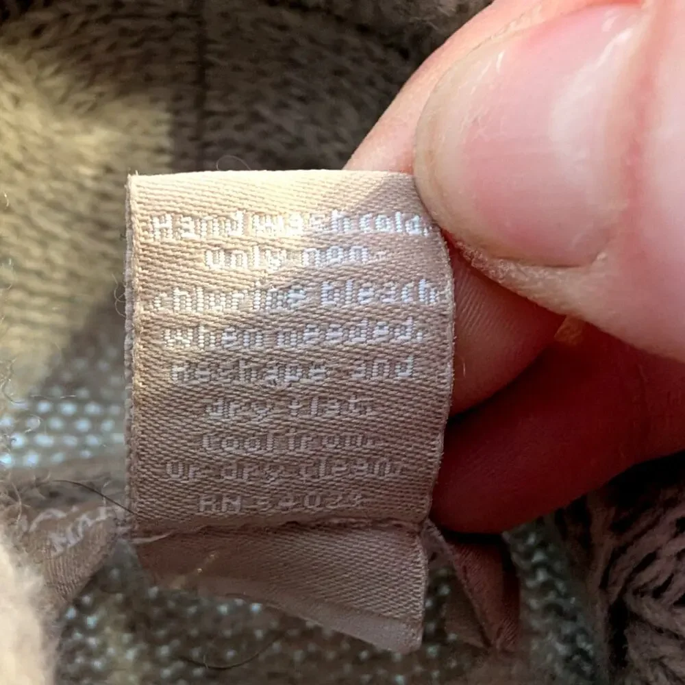 Banana Republic Italian Yarn Cowl Neck Sweater Women's M Grey Cashmere Merino - Picture 7 of 8